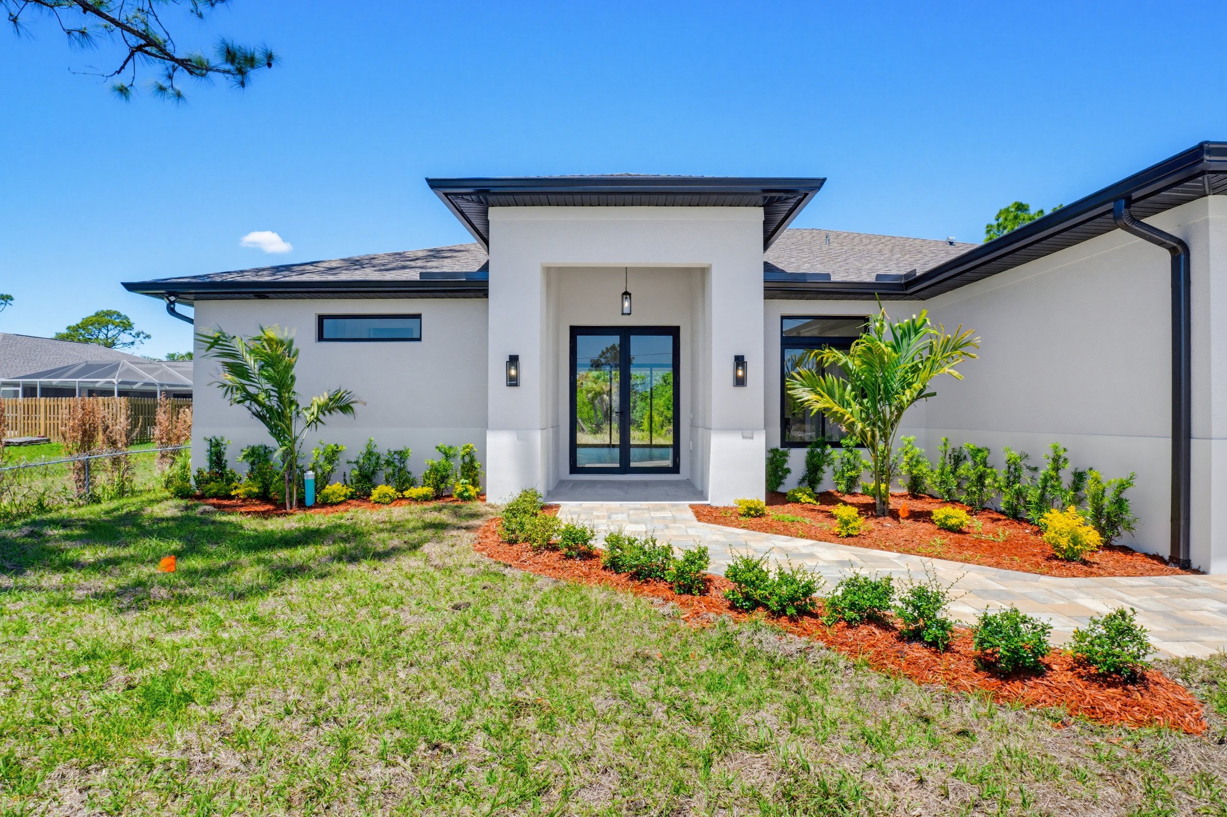 Modern new construction exterior, Manatee County